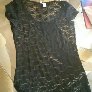 Black lace shirt